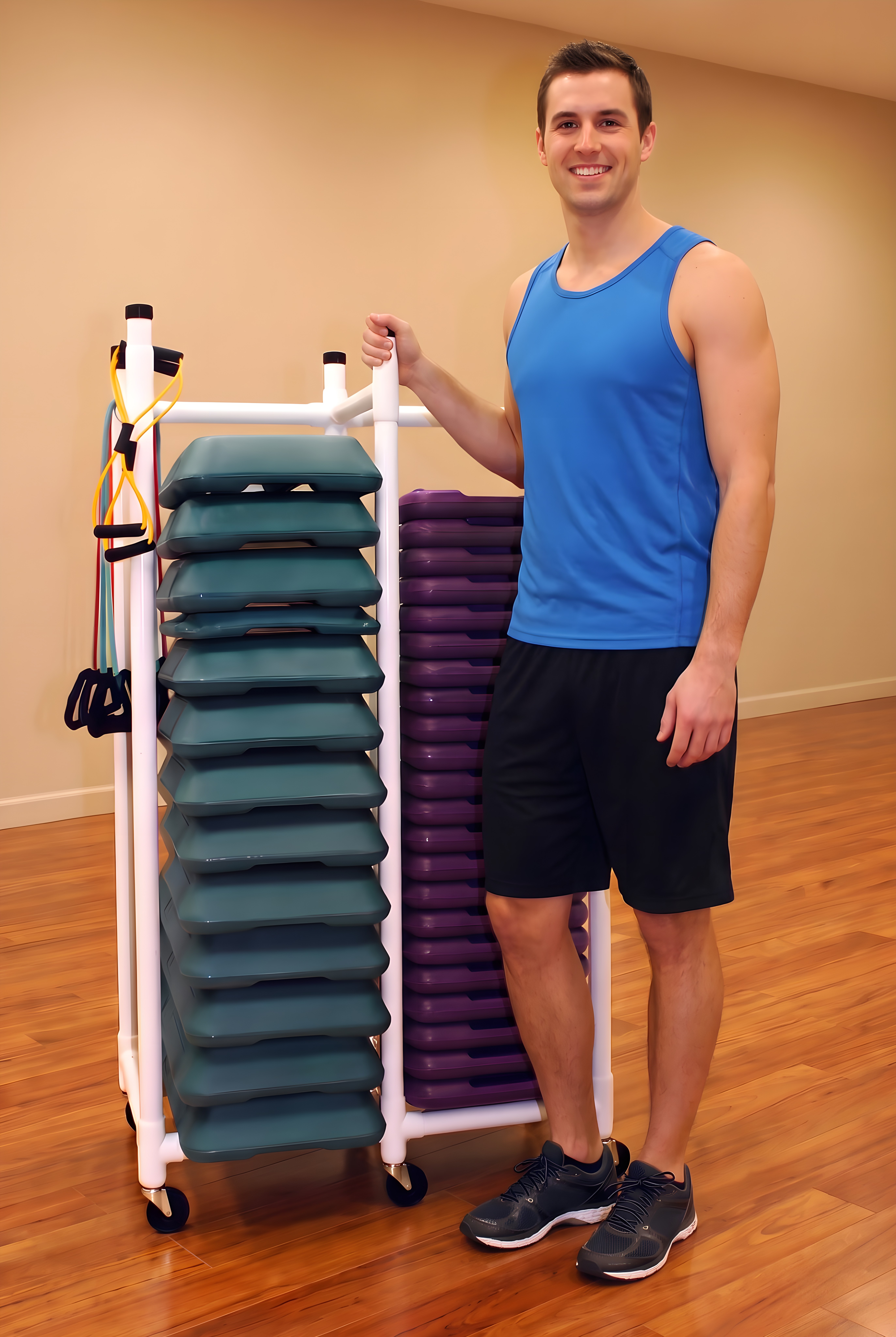 Compact Health Club Step Cart - Image 3